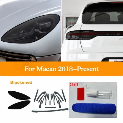 For Porsche Macan 2018 2019 2020 Car Headlight Taillight Protection Tint Film Smoke Black Transparent TPU Protective Sticker