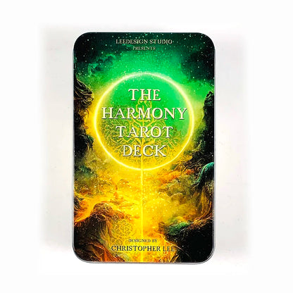 Harmony Tarot In A Tin With Gilded Edges 78 Pcs Cards Tarot Deck With Guidebook For Beginners, High-Quality Divination Cardstock