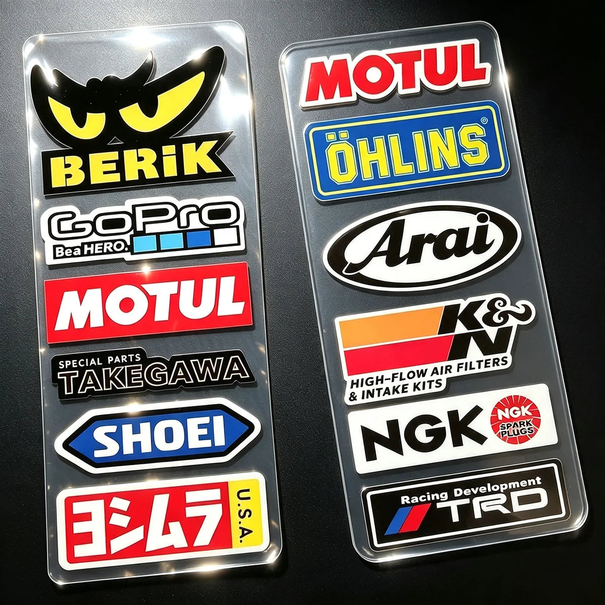 Vinyl Motorcycle Helmet Body Tank Sticker Event Sponsor Logo Decal for Kawasaki Yamaha Suzuki Honda Ktm Ducati