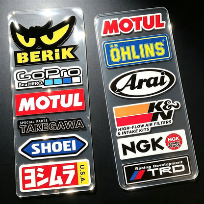 Vinyl Motorcycle Helmet Body Tank Sticker Event Sponsor Logo Decal for Kawasaki Yamaha Suzuki Honda Ktm Ducati