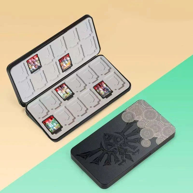 Magnetic 24 in 1 Game Card Case Holder Hard Shell Protective Game Card Silicone Lining Storage Box For Nintendo Switch/Lite/Oled