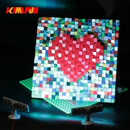 2pcs Building Blocks Universal DIY LED Lighting RGB Bricks MOC Toy with USB Port Colorful White Warm Spotlights Kit For LEGO