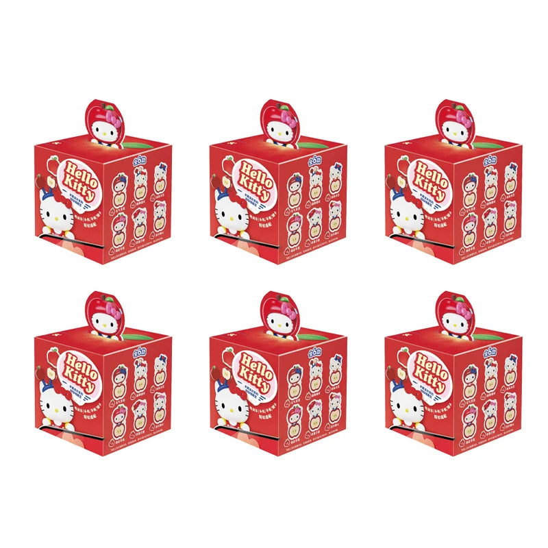 Cartoon Hello Kitty Apple Party Series Paste Cute And Interesting Beans Blind Box Computer Decoration Toys Mystery Box Fun Gifts
