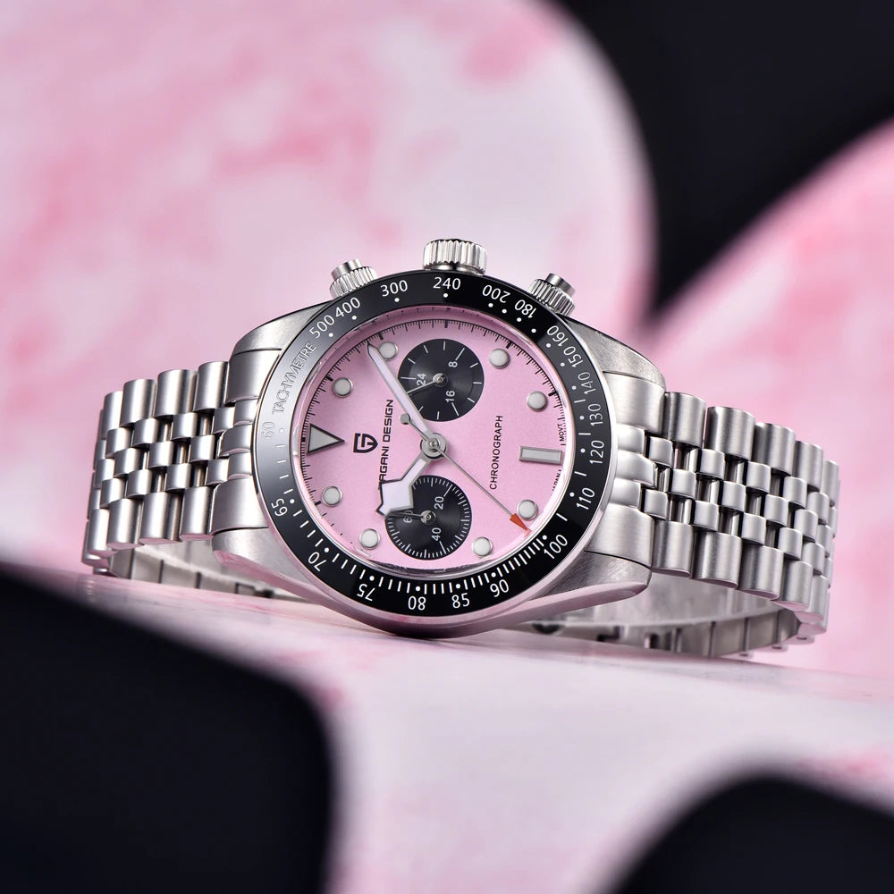 New Pink Panda Men's Watches PAGANI DESIGN Luxury Quartz Chronograph Waterproof AR Sapphire Mirror Watch For Men Luminous 2026