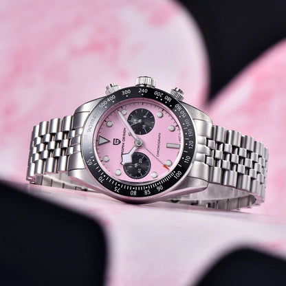 New Pink Panda Men's Watches PAGANI DESIGN Luxury Quartz Chronograph Waterproof AR Sapphire Mirror Watch For Men Luminous 2026