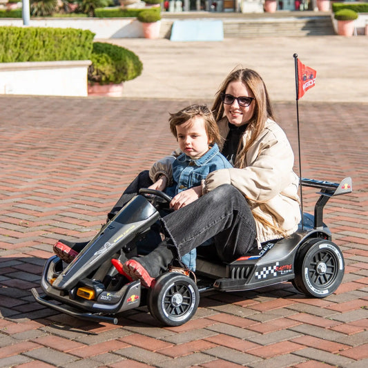 24V14 Battery Drift Children's Four-wheel Kart Electric F1 Parent-child Toy Car with Remote Control and EVA Front Wheel