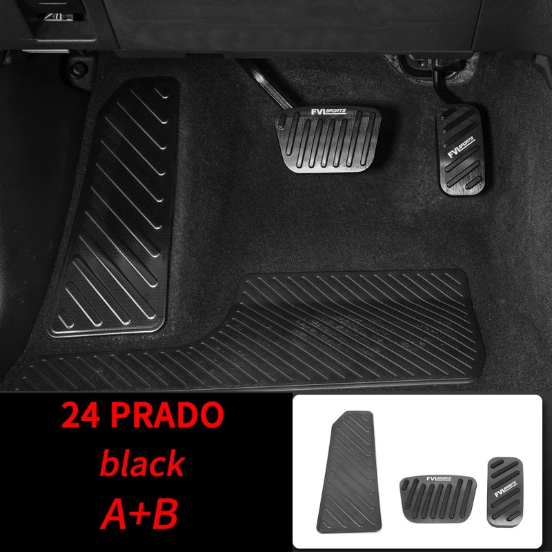 For Toyota Land Cruiser 250 Prado Lc250 2024+ Car Modification Aluminum Alloy Foot Rest Pedal Pad Cover Stickers Car Accessories