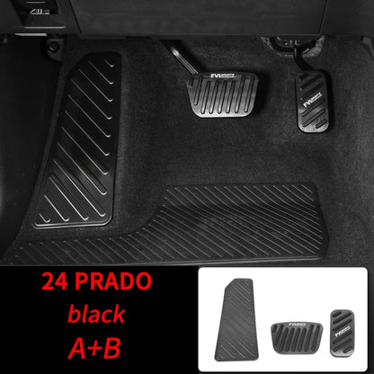 For Toyota Land Cruiser 250 Prado Lc250 2024+ Car Modification Aluminum Alloy Foot Rest Pedal Pad Cover Stickers Car Accessories