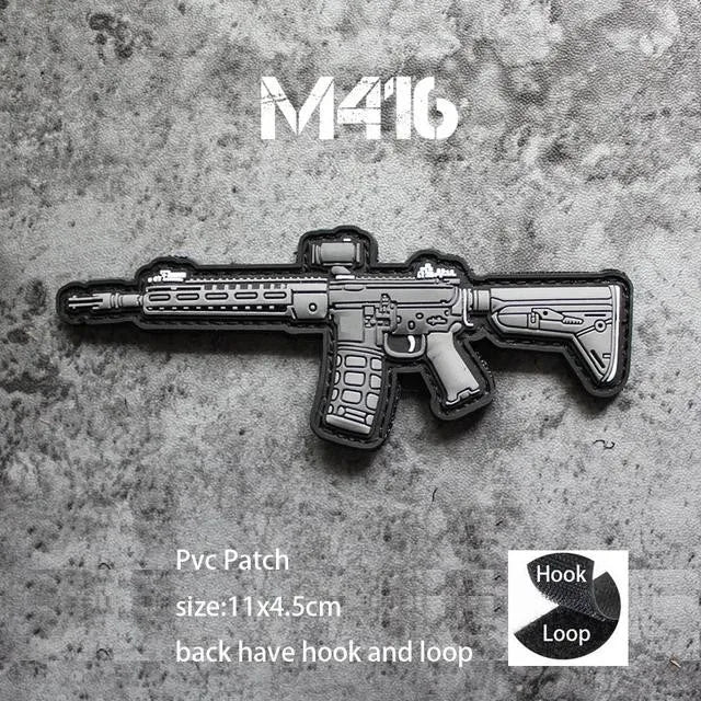 New 3D PVC Armband M416 Q Edition Armband Backpack Morale Collection Tactical Fast Tank Military Hook&Loop Patches for Clothing