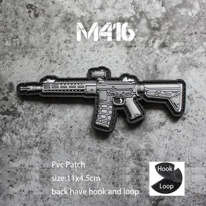 New 3D PVC Armband M416 Q Edition Armband Backpack Morale Collection Tactical Fast Tank Military Hook&Loop Patches for Clothing