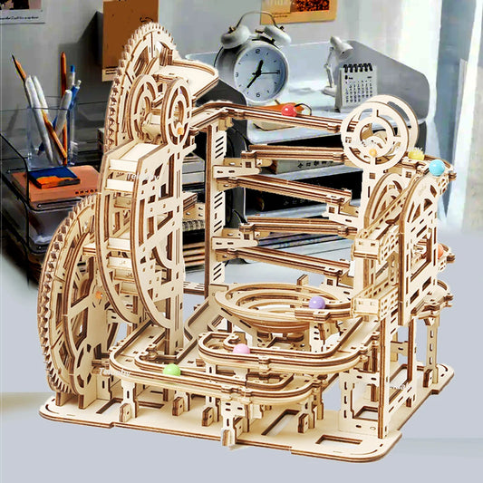 3d Wooden Puzzle Building Model Kits Marble Runs Mechanical Puzzles Self Assembly Toy STEAM Educational Toys for Teen Adult Gift