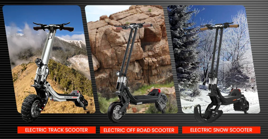 World's First 3-in-1 Electric Snow Scooter waterproof lithium removable 1800w
