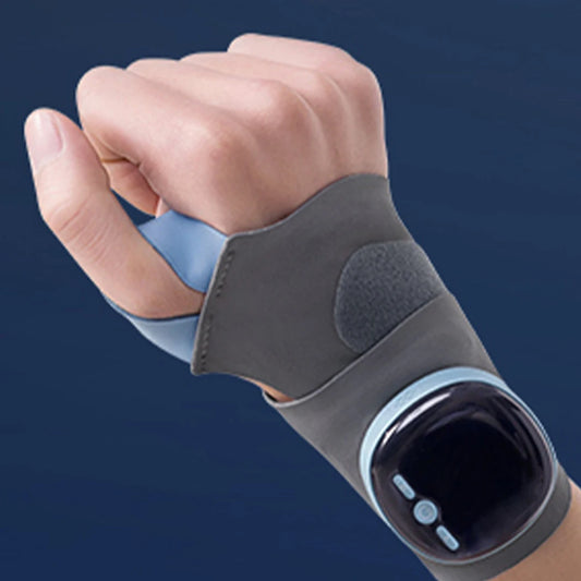 EMS Wrist Massager with Heat – Electric Muscle Stimulator for Carpal Tunnel & Wrist Pain, Portable Rechargeable Device