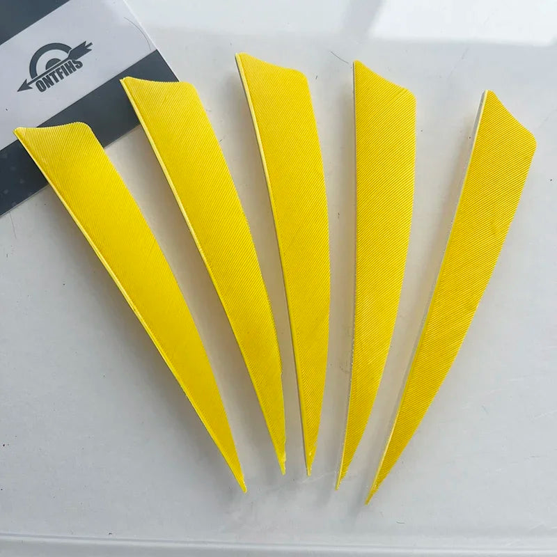 ONTFIHS 50PCS Archery Fletching RW 4" Shield Arrow Feathers with Natural Turkey Feathers