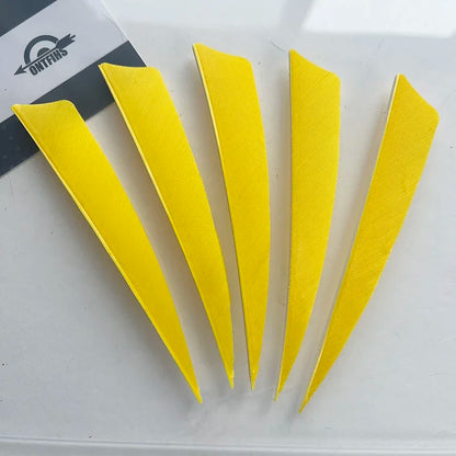 ONTFIHS 50PCS Archery Fletching RW 4" Shield Arrow Feathers with Natural Turkey Feathers