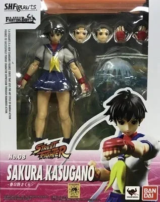 Special Offer【ready stock】Bandai SHF Street Fighter 5 Ken Sakura Vega Sagat Ryu Chun-Li Movable Action Figure, Anime Mol Gift Co