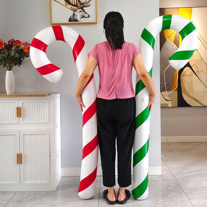 Giant Banana Decoration Inflatable Christmas Canes Lollipop Balloon for Home Party Ornaments Bar Atmosphere Props