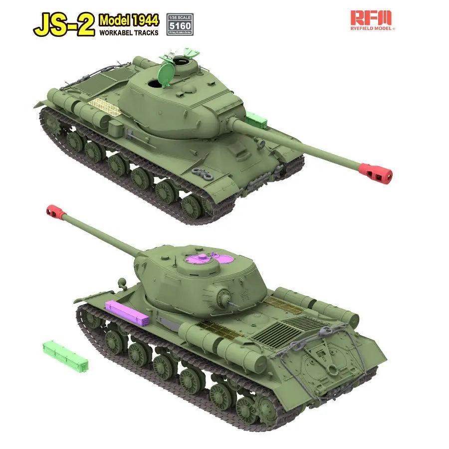 Model 1944 Heavy Tank RYE FIELD 5160 1/35 Soviet JS-2  [Workable Tracks] Military Model Kit
