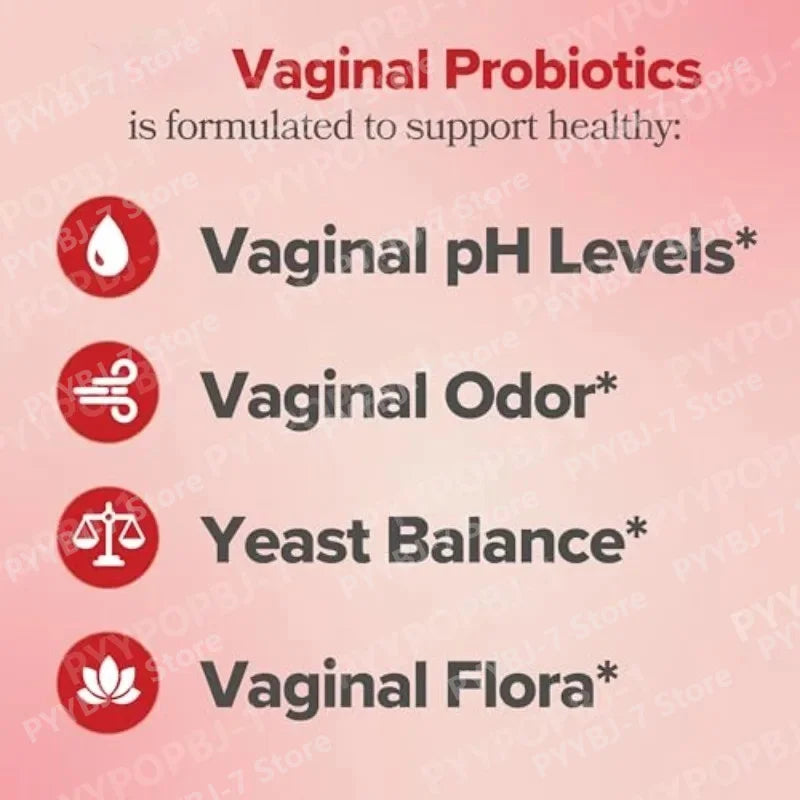 Women's Probiotic Capsules  with Lactobacillus & Prebiotics for Gut and PH Balance  Promote Healthy Flora 60 Pieces