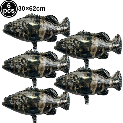 Fish Balloons Realistic Balloons Fishing Birthday Party Decor Cute Inflatable Fish Balloons for Fishing Theme Party Decorations