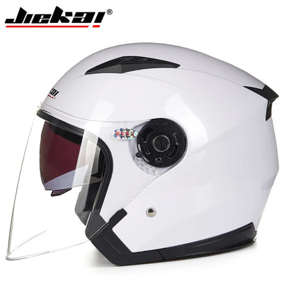 JIEKAI -512 Motorcycle double lens half helmet Cascos Para Moto Racing helmets ABS Helmet Moto Casque for Women/Men Casco Moto