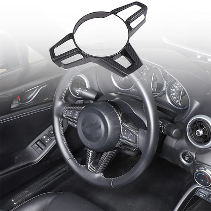 For Mazda MX-5 ND 2016-2024 Real Carbon Fiber Car Steering Wheel Decorative Frame Sticker Car Interior Accessories