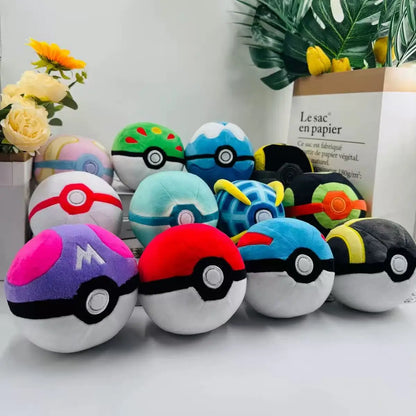 5pcs/set Pokemon Plush Poke Ball Master Ball Great Ball Ultra Ball Premier Ball Stuffed Doll Toys Children Kids Christmas Gifts