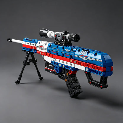 2026 New Model Toy Gun: M82A1 Sniper Rifle Building Blocks Set with Firing Function Gift in M82 Color Scheme