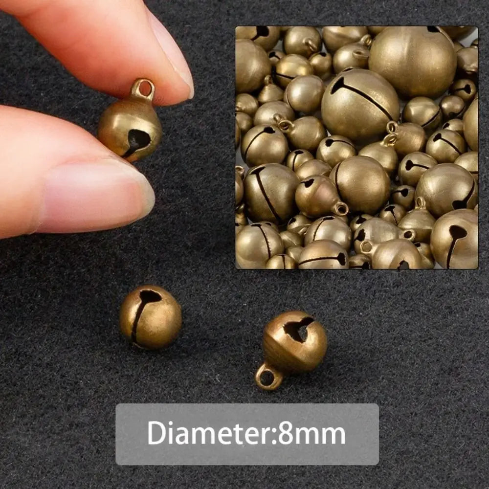 5-50pcs 6/8/10/12/14/16/18/20/25mm Bronze Metal Jingle Bells Loose Beads Festival Party Christmas Decor DIY Crafts Accessories