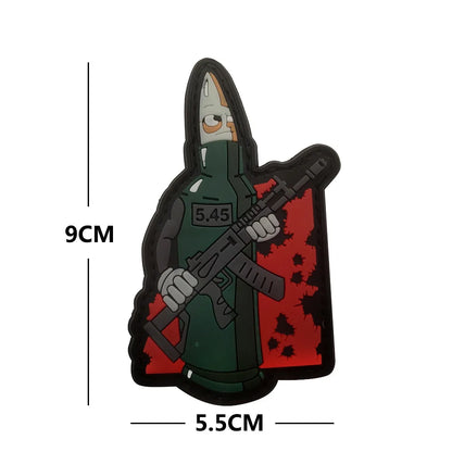 Outdoor Military Enthusiast Bag with Accessories - Bearded Tactical Morale Badge - High-definition PVC Arm Badge Backpack Patch