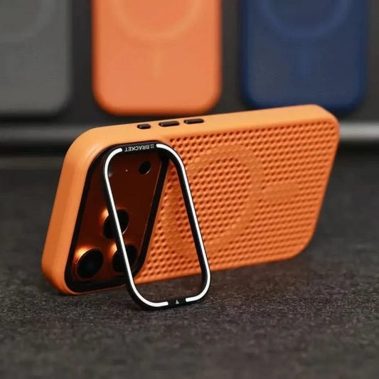 Camera mount mesh cooling case for iPhone 17 Pro Max 15 18 Pro 14 13 12 16 Pro Max For Magsafe wireless charging Shockproof cove