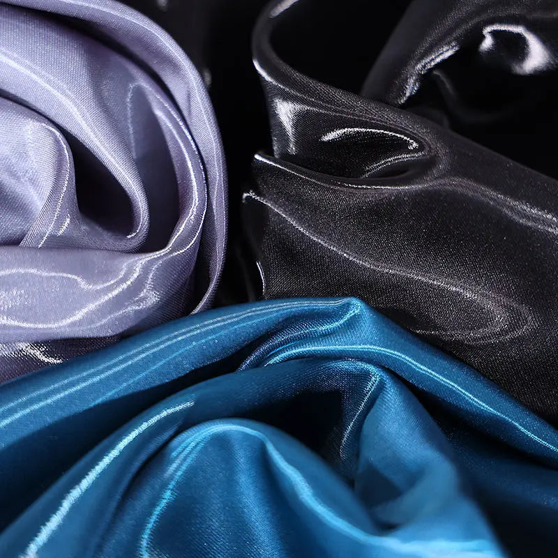 Liquid Water Light Reflective Fabric Per Meter for Clothes Wedding Dresses DIY Sewing Fashion Plain Silky Smooth Cloth Pink Blue