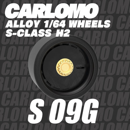 Carlomo S-Class Brand New 1/64 Alloy Wheels Rubber Tires with Brake Disc Assembly Rims for Model Diecast Car for model cars