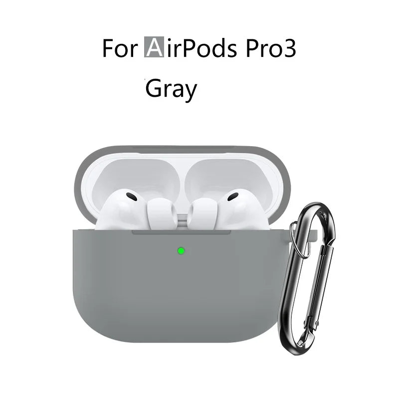 for AirPods Pro 3 Case with Cleaning Kit Soft Silicone Protective Cover for Apple AirPods Pro 3rd Generation Cases with Keychain
