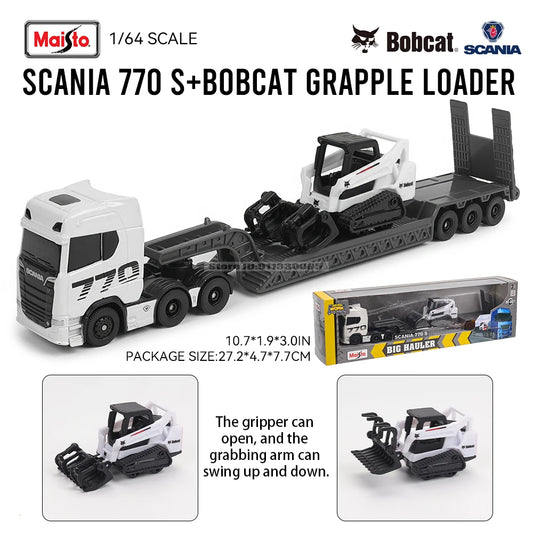 Maisto 1:64 SCANIA 770 S Volvo Forklift Transport Vehicle Excavator die-cast precision model car Model collection gift