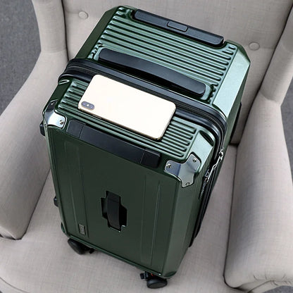 KLQDZMS Women's Suitcase High-quality Large-capacity Trolley Case ABS + PC Family Travel Essentials Men's with Wheels Luggage