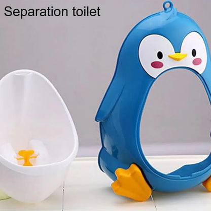 Potty Training Urinal Standing Urinal for Toddler Boys Wall Mounted Penguin-Shaped Toilet Training Pee Stand for Boys Nursery