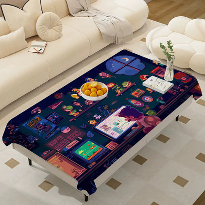 Hot Super Cool M-Mario Game Bros Waterproof Rectangle Tablecloth Fiesta Home Decor Dining Room Decor Reusable Party Supplies