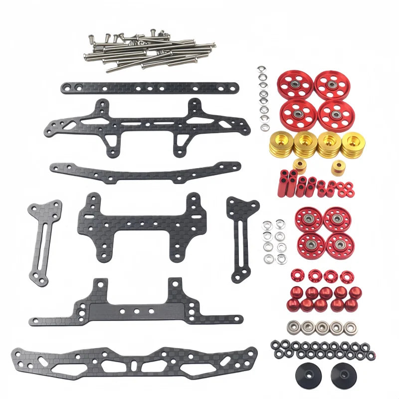 1SET Tamiya Four-Wheel Drive Vehicle VZ Chassis Modification Kit - Advanced Off-Road Lightweight Upgrade Accessories DIY 4WD