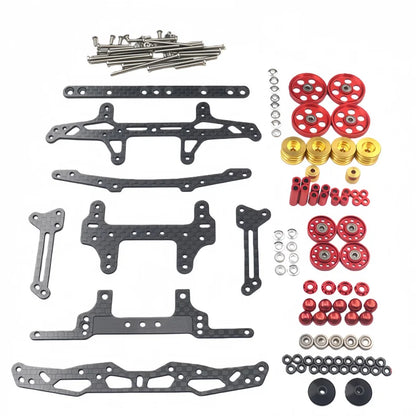1SET Tamiya Four-Wheel Drive Vehicle VZ Chassis Modification Kit - Advanced Off-Road Lightweight Upgrade Accessories DIY 4WD