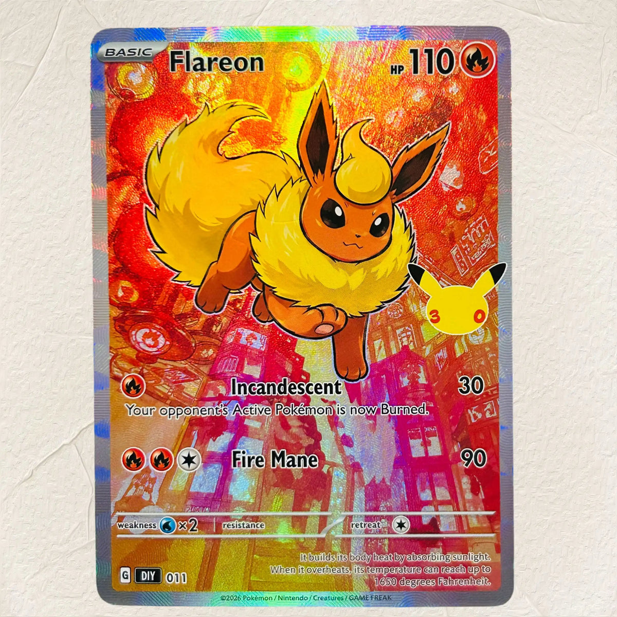 DIY Vaporeon 009 Foil Texture Cards English Version Collectible Grade Premium Anime Collection Cards