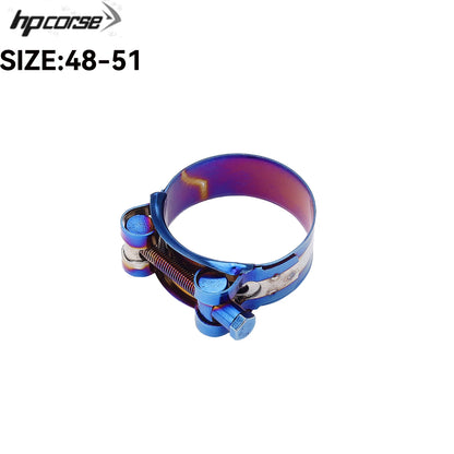 32mm - 85mm Motorcycle Exhaust Clamp Clip Stainless Steel Exhaust Pipe Clamps For Middle Exhaust Connect Fixed Seal Install