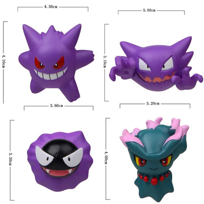 Perfect Packaging Ghost Pokemon Figure Car Interior Air Outlet Decoration Gastly Gengar Haunter Duskull Anime Car Ornament Gifts