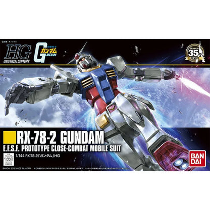Bandai Original Genuine Figure Gundam Model Kit HGUC 1/144 RX-78-2 Gundam 35Th Collection Action Figure Model Boys Toys Gifts