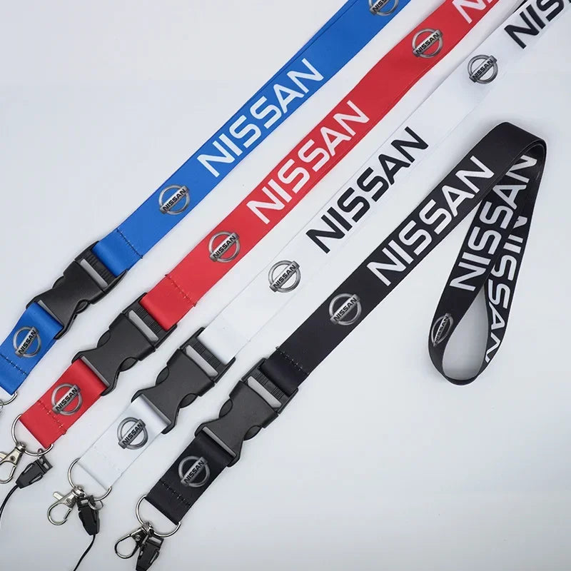 Lanyard Nylon for Nissan Car Logo Key Pendant Holder Phone Sling Keychain Sylphy Qashqai J11 Teana Note Juke GTR X-trail Murano