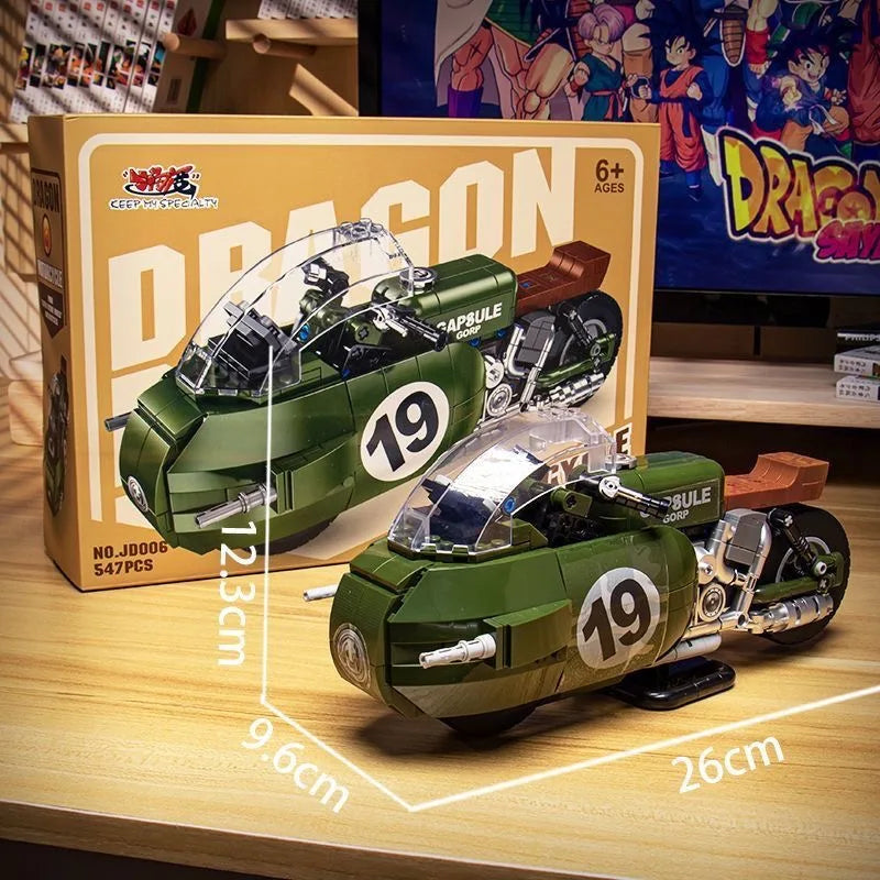 Dragon Ball Series Motorcycle Off-Road Vehicle Bulma Goku Mount Assembled Figures Ornaments Toys Collection Gifts
