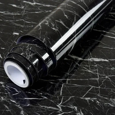Marble Pattern Kitchen Oil Stickers Self Adhesive Waterproof Cabinet Stove Countertop Desktop Bathroom Renovation Wallpaper Home
