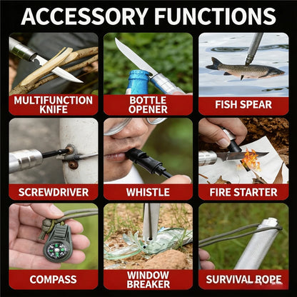 Multifunctional Folding Camping Shovel, Portable Military‑Style Survival Spade for Outdoor Camping Hiking Car Emergency