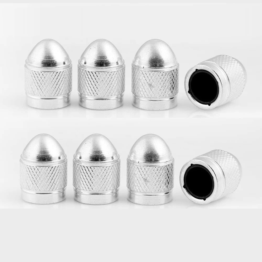 8PCS Tire Wheel Caps Metal Tyre Air Stem Dust Nipple Caps with Plastic Liner Corrosion Resistant Leak-Proof Cars and Motorcycles