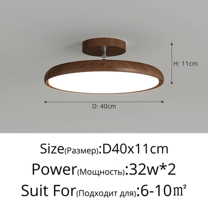 Retro Round LED Ceiling Light Living Room Light Home Hotel Lighting Fixture Bedroom Ceiling Lamp Vintage Children‘s Room Light